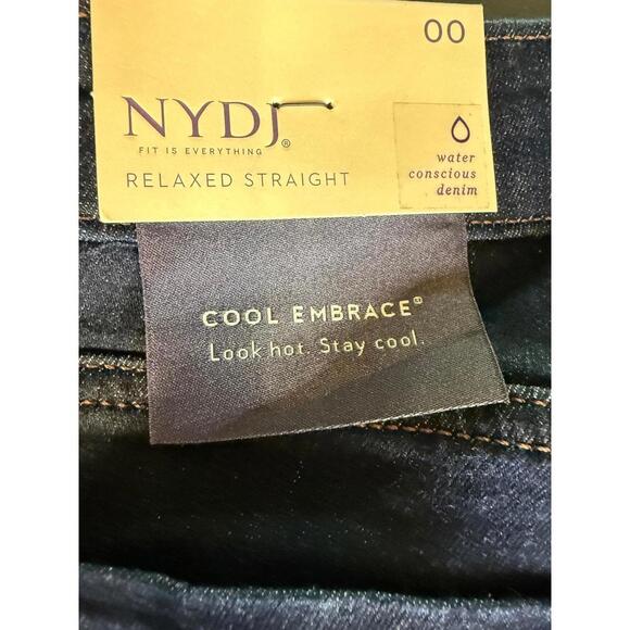 NYDJ Relaxed Straight Cool Embrace LiftXTuck Tehnology in Magical. Size 00 NWT - Picture 9 of 11